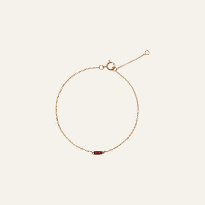 Ruby Baguette Bracelet