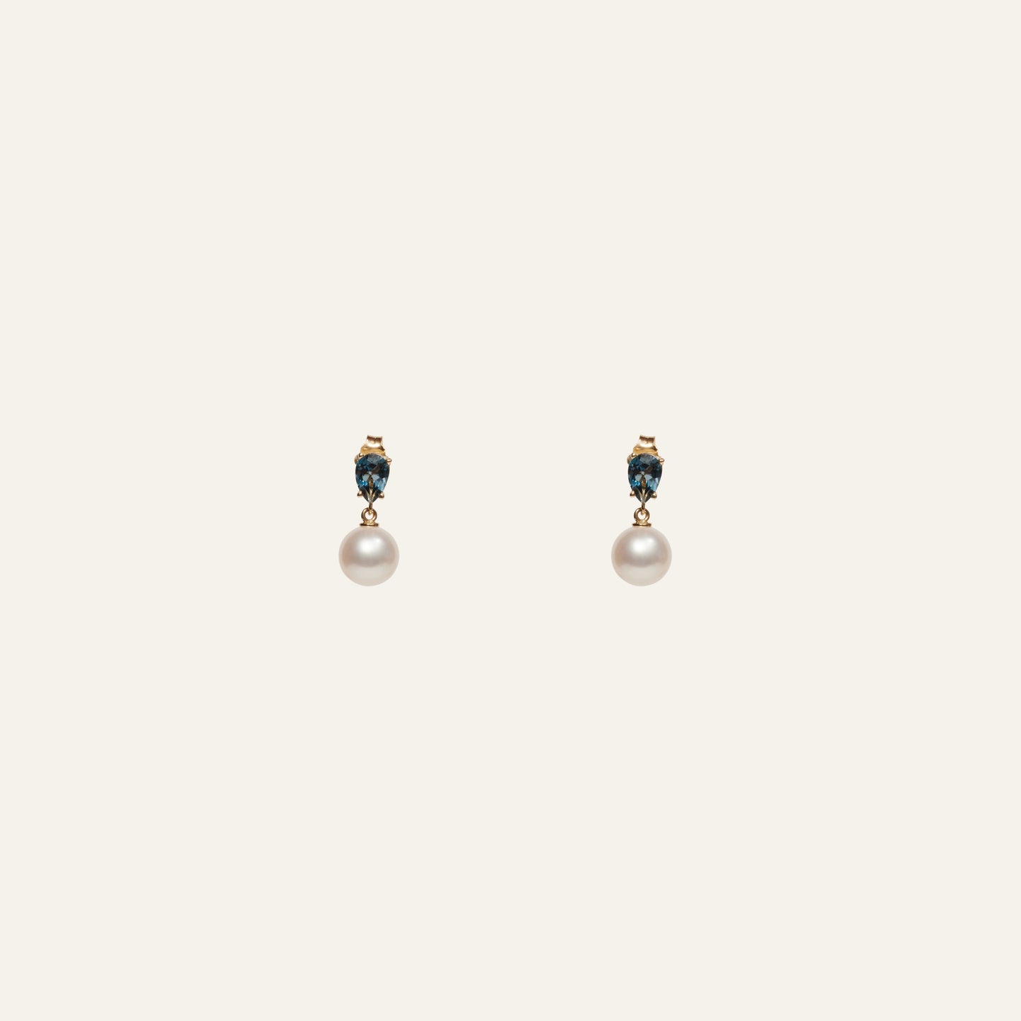 Akoya Blue Drop Earrings