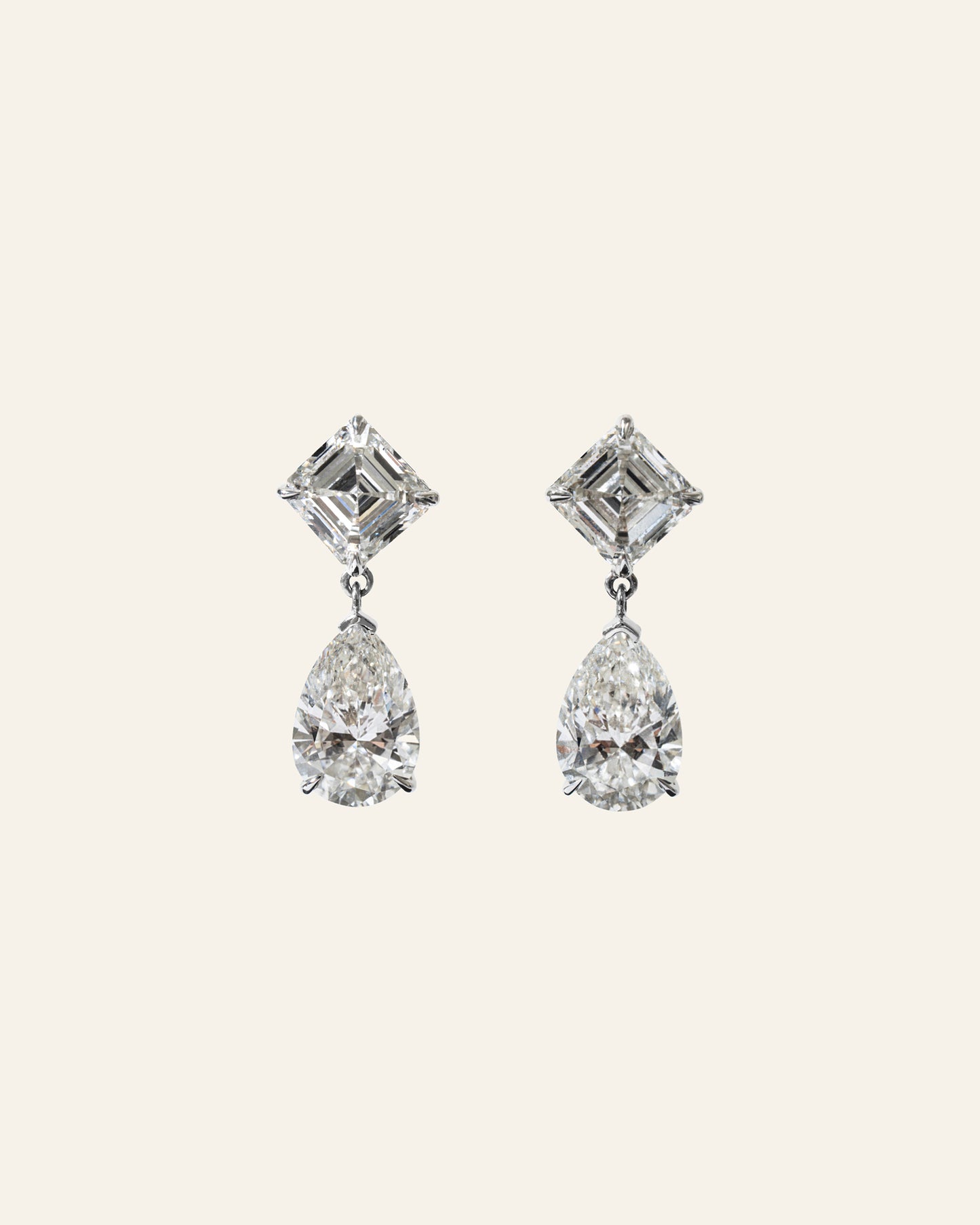 Asscher Pear Drop Earrings