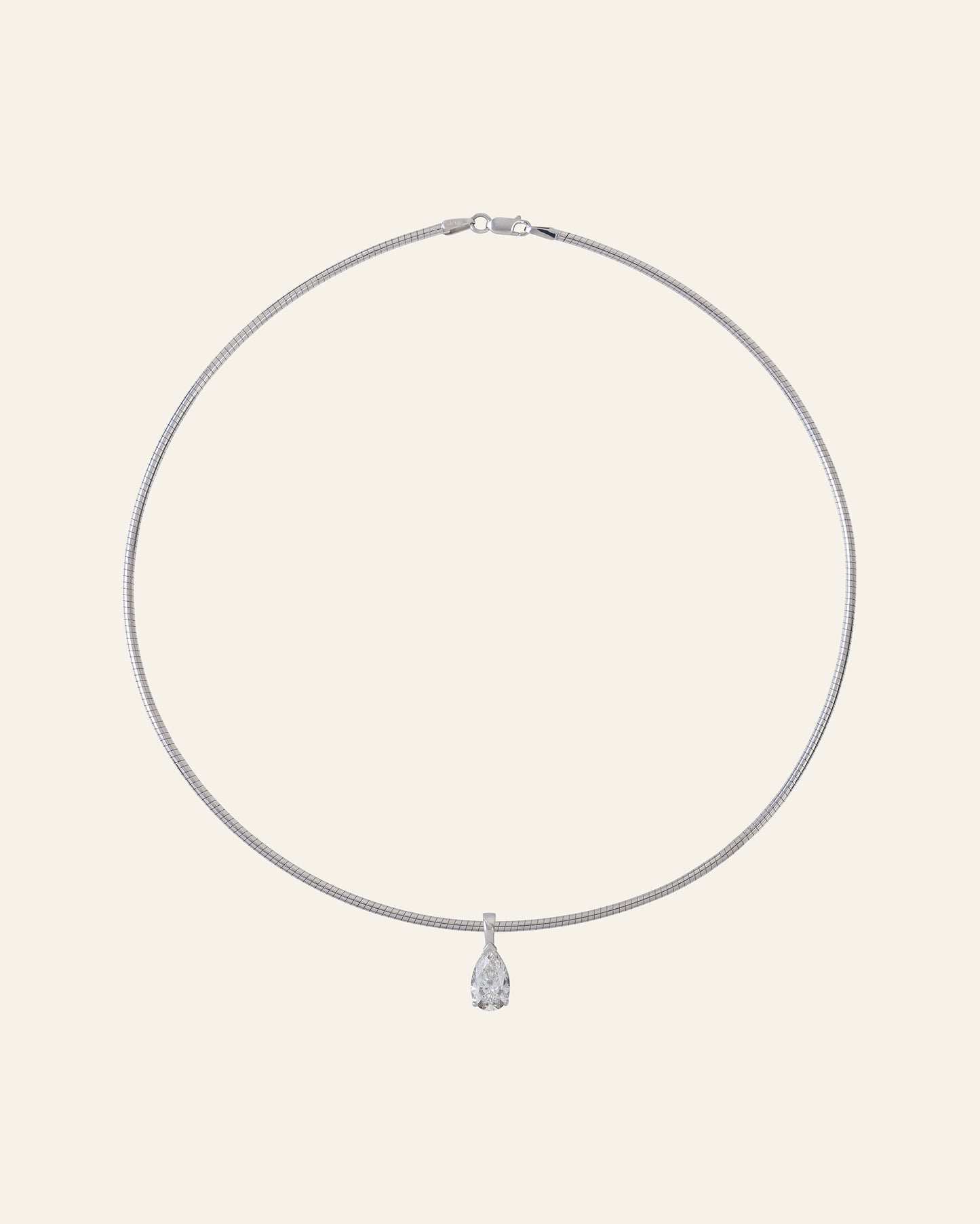 Omega Necklace with Pear