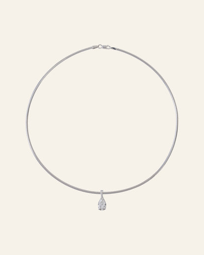 Omega Necklace with Pear