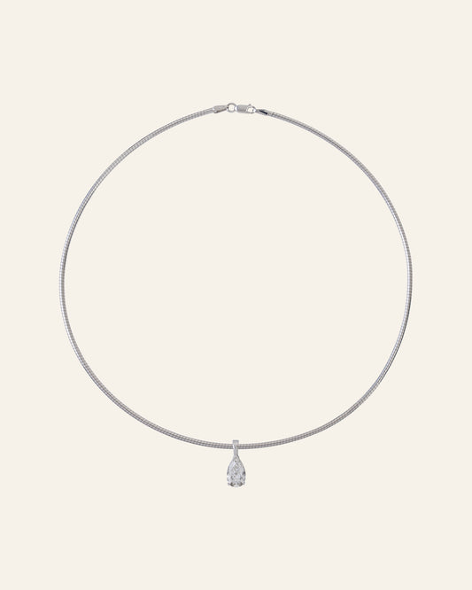 Omega Necklace with Pear