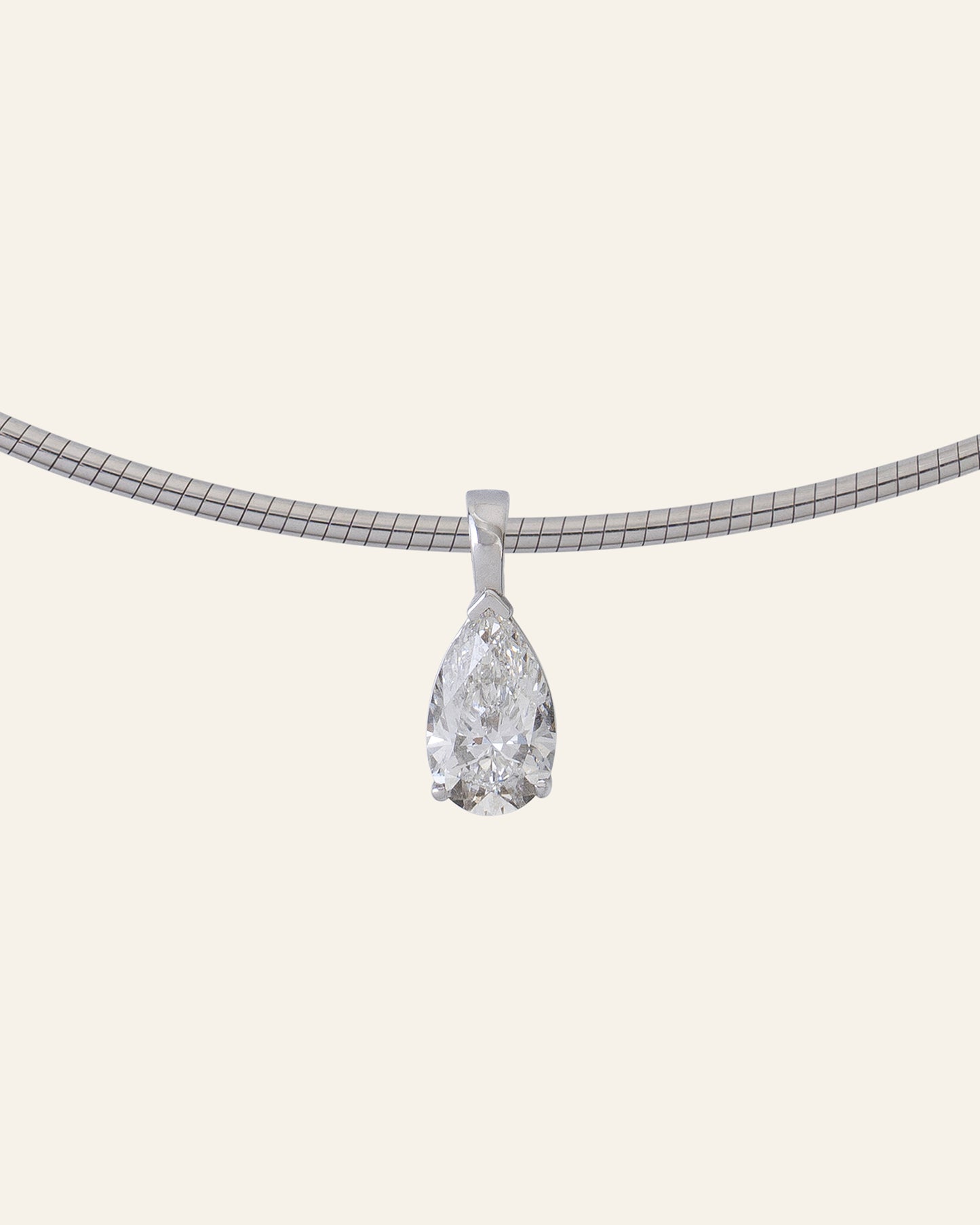 Omega Necklace with Pear